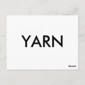 Carte Postale "Y" est pour Yarn Alphabet Flashcard (Dos)