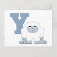 Y est pour Yeti Cute Cartoon Yeti Monster