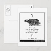 Carte Postale Y était un yak (Devant / Derrière)