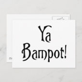 Carte Postale Ya Bampot amusant argot de banter écossais (Devant / Derrière)