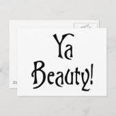 Carte Postale Ya Beauty Funny Scottish Dit (Devant / Derrière)