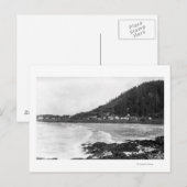Carte Postale Yachat, Oregon Town View et Ocean Photo (Devant / Derrière)