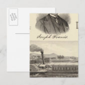 Carte Postale yacht à vapeur en fer ondulé (Devant / Derrière)