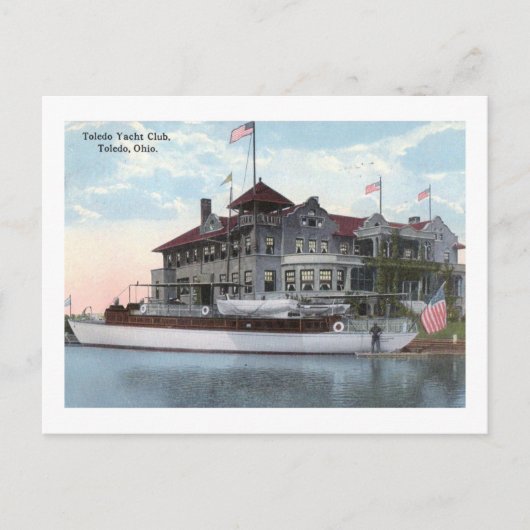 Carte Postale Yacht Club, Tolède, Ohio 1914 Vintage (Devant)