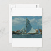 Carte Postale Yacht de course classique (Devant / Derrière)