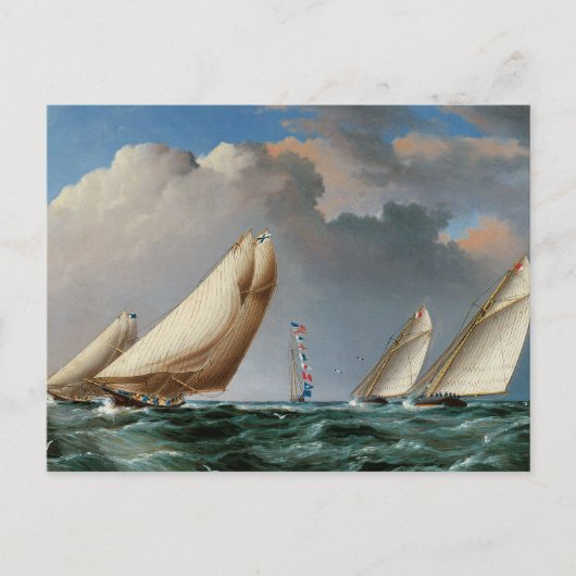 Carte Postale Yachts Arrondissant La Marque (Devant)