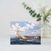 Carte Postale Yachts de course au large de l'île de Wight (Debout devant)