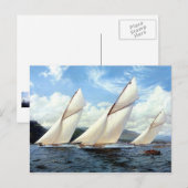 Carte Postale Yachts et petit bateau à vapeur (Devant / Derrière)