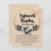 Carte Postale Yahweh Rapha | Noms de Dieu Écriture Dévotionnelle (Devant / Derrière)