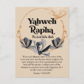 Carte Postale Yahweh Rapha | Noms de Dieu Écriture Dévotionnelle (Devant)