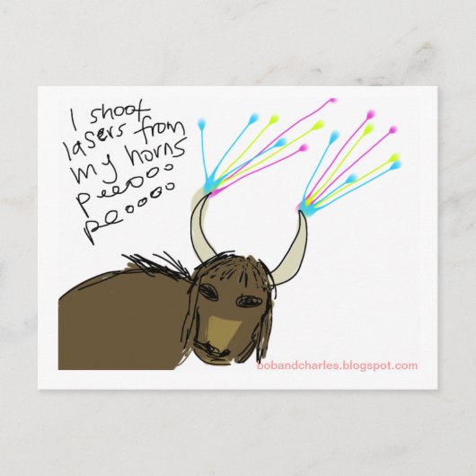 Carte Postale Yak cosmique #3 (Devant)