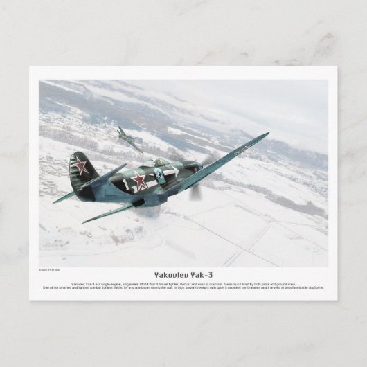 Carte Postale Yakovlev Yak-3 (Devant)