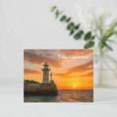 Carte Postale Yalta Lighthouse at Sunset, Ukraine, Postcard (Debout devant)