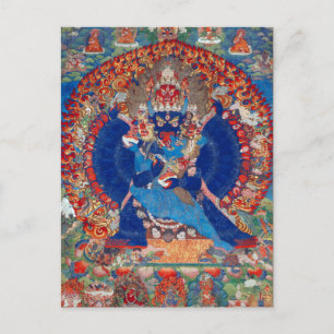 Carte Postale Yamantaka Vajrabhairava Déité bouddhiste Tibétaine
