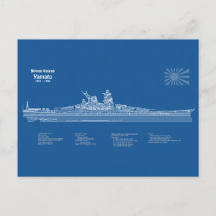 Carte Postale Yamato - Plan de plan d'expédition ABD