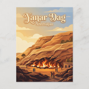 Carte Postale Yanar Dag (Montagne Brûlante) Azerbaïdjan