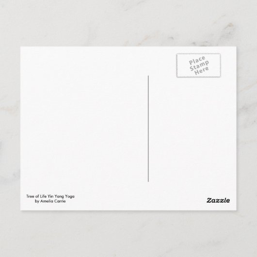 Carte Postale Yang yoga (Dos)