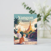 Carte Postale Yangon Myanmar (Debout devant)