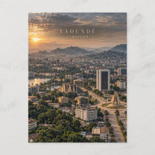 Carte Postale Yaoundé Art cinématique monochrome de la ville
