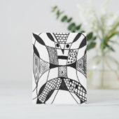Carte postale "Yappy Dog" Abstract Design (Debout devant)