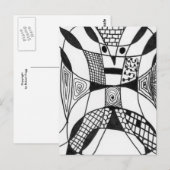 Carte postale "Yappy Dog" Abstract Design (Devant / Derrière)