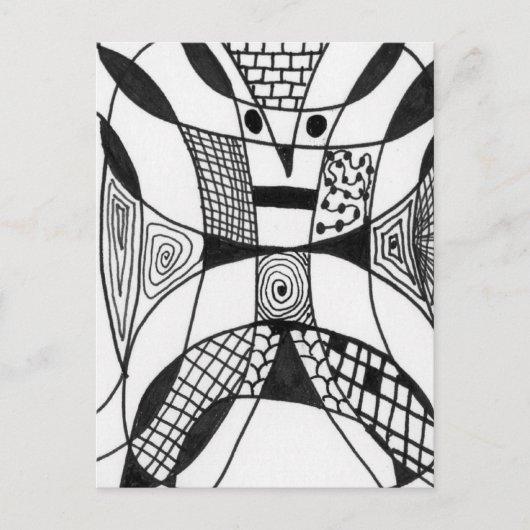 Carte postale "Yappy Dog" Abstract Design (Devant)
