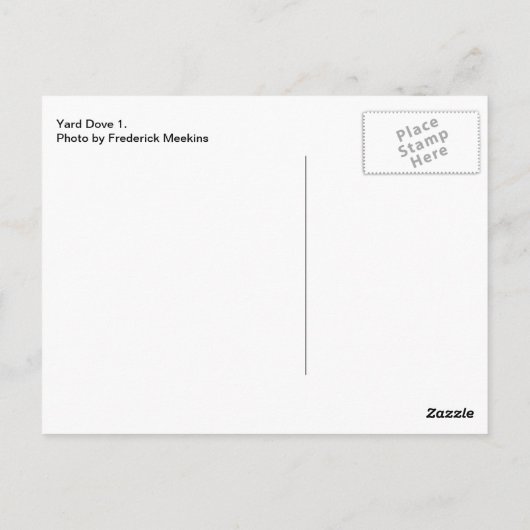 Carte Postale Yard Dove 1 (Dos)