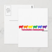 Carte Postale Yarnoholics Anonymous Arc-en-ciel (Devant / Derrière)