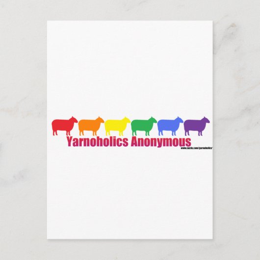 Carte Postale Yarnoholics Anonymous Arc-en-ciel (Devant)