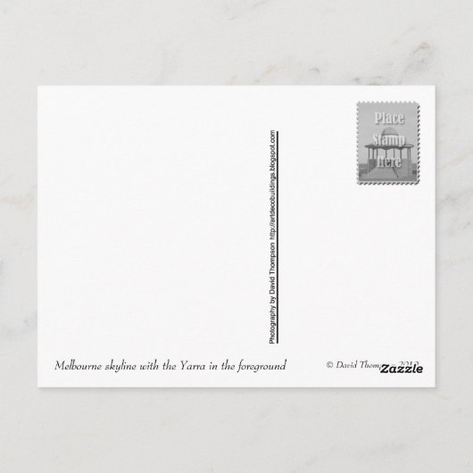 Carte Postale Yarra Skyline (Dos)
