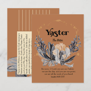 Carte Postale Yaster   Noms de Dieu Écriture Dévotionnelle