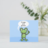 Carte Postale Yay Pour Caractère De Grenouille Couleur (Debout devant)