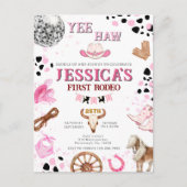 Carte Postale Yee Haw Cowgirl Disco Rodéo Anniversaire (Devant)