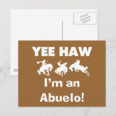 Carte Postale Yee Haw Je suis un T-shirts et cadeaux Abuelo (Devant / Derrière)