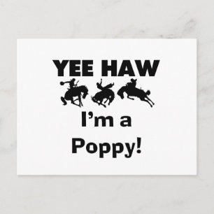 Carte Postale Yee Haw Je suis un T-shirts et cadeaux Poppy
