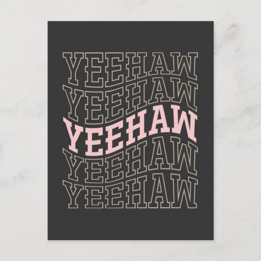 Carte Postale Yeehaw Cowboy Cowgirl Rodeo Western Pays (Devant)