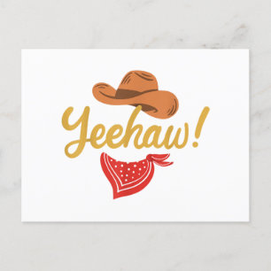 Carte Postale Yeehaw Cowboy Cowgirl Western Country Rodeo