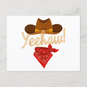 Carte Postale Yeehaw Western Country Howdy Southern Cowboy Yee H