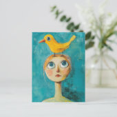 Carte Postale Yellow Bird on Her Head (Debout devant)