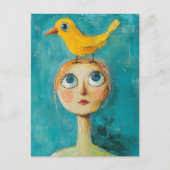 Carte Postale Yellow Bird on Her Head (Devant)
