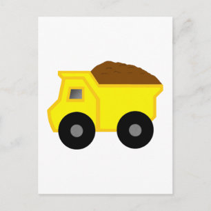 Carte Postale Yellow Dump Truck