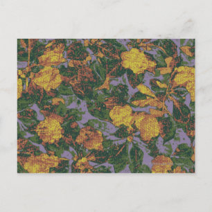 Carte Postale Yellow flower camouflage