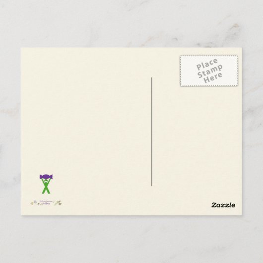 Carte Postale Yellow Green Star Acrylique peinture d'art Abstrai (Dos)