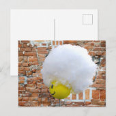 Carte Postale Yellow Happy Face Antenne Topper, Casquette de nei (Devant / Derrière)