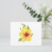 Carte Postale Yellow Hibiscus Botanical (Debout devant)