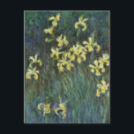 Carte Postale Yellow Irises par Claude Monet, Art Vintage<br><div class="desc">Yellow Irises (1914-1917) de Claude Monet est une peinture naturelle vintage impressionniste de beaux-arts représentant des fleurs d'iris jaune fleurissant poussant dans un jardin. À propos de l'artiste : Claude Monet (1840-1926) est un fondateur du mouvement de peinture impressionniste française, dont la plupart de ses tableaux sont des paysages impressionnistes...</div>