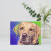 Carte Postale Yellow Labrador Retriever (Debout devant)