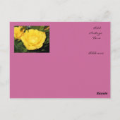 Carte postale Yellow Rose Sun (Dos)