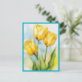 Carte Postale YELLOW TULIPS Postcard (Debout devant)