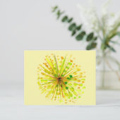 Carte Postale Yellow wildflower dandelion watercolor flower (Debout devant)